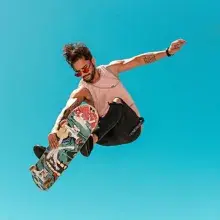 A skater in the air